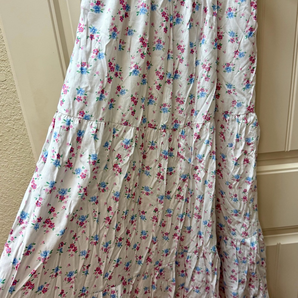 Altar'd State White Floral Puff Sleeve Maxi Dress - Picture 7 of 10